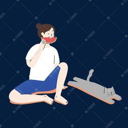 吃瓜头像插画女孩,吃瓜头像插画女孩的时尚风采